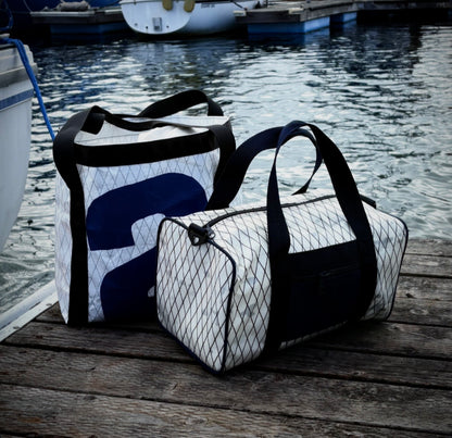 Upcycled Sailcloth Duffel & Tote Set